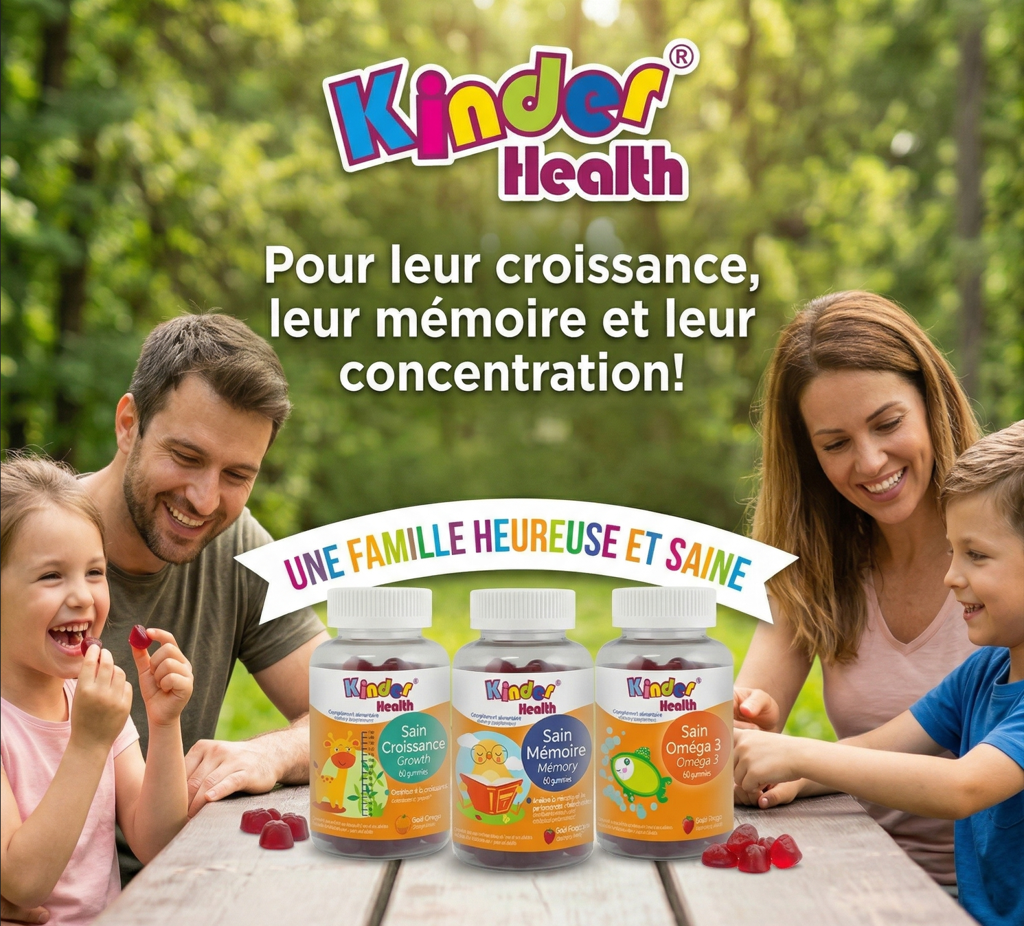 Happy healthy family